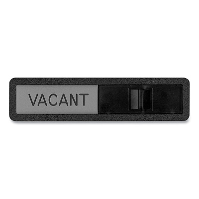 Headline Sign Vacant/In Use Sign, In-Use; Vacant, 2.5 x 10.5, Black/Silver (USS1519)