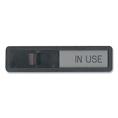 Headline Sign Vacant/In Use Sign, In-Use; Vacant, 2.5 x 10.5, Black/Silver (USS1519)