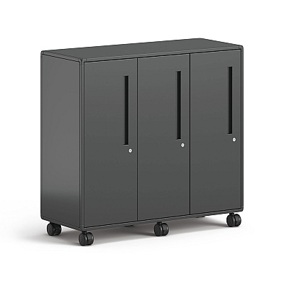 HON Class-ifi Tote Storage Cabinet, Three-Wide, 46.63" x 18.75" x 44.13", Charcoal Gray (HONEST3H3WNSSNA)