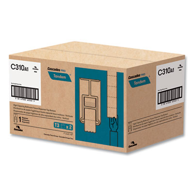 Cascades PRO Tandem No Touch High Capacity Bath Tissue Dispenser, 7 x 6.6 x 12, Gray (CSDC310)