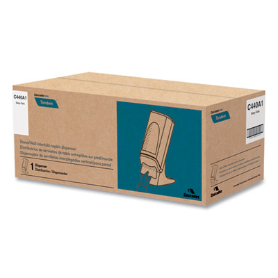 Cascades PRO Tandem Stand/wall Napkin Dispenser, 9.06 X 12.4 X 20.28, Gray (CSDC440)