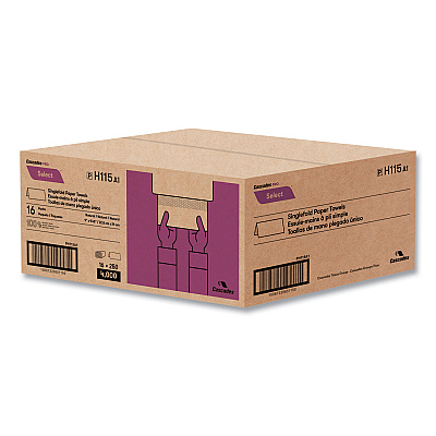 Cascades PRO Select Folded Paper Towels, Single-Fold, 1-Ply, 9 x 9.45, Natural, 250/Pack, 16 Packs/Carton (CSDH115)