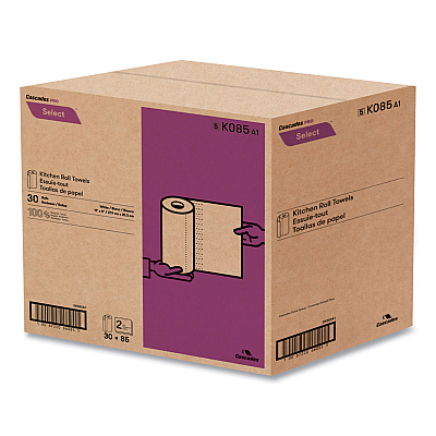 Cascades PRO Select Kitchen Roll Towels, 2-Ply, 8 x 11, 85/Roll, 30/Carton (CSDK085)