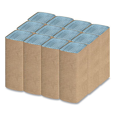 Cascades PRO Tuff-Job Windshield Towels, 2-Ply, 9.25 x 10.25, Blue, 168/Pack, 12 Packs/Carton (CSDW120)