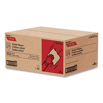 Cascades PRO Tuff-Job Airlaid Wipers, Medium, 12 x 13, White, 900/Carton (CSDW310)