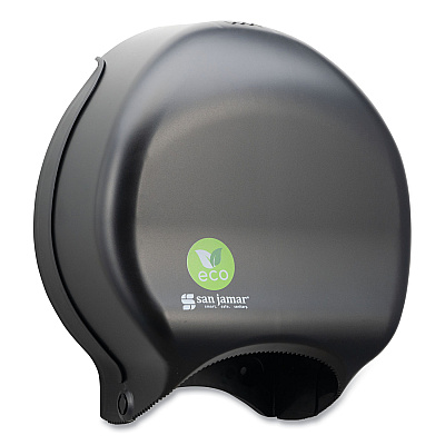 San Jamar Ecological Green Tissue Dispenser, 16.75 x 5.25 x 12.25, Black (SJMR2000REBK)