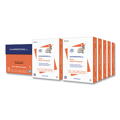 Hammermill Fore Multipurpose Print Paper, 96 Bright, 24 lb, 8.5 x 11, White, 500 Sheets/Ream, 10 Reams/Carton, 32 Cartons/Pallet (HAM103283PLT)