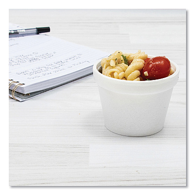 Dart Bowl Containers, 4 oz, White, Foam, 1,000/Carton (DCC4J6)