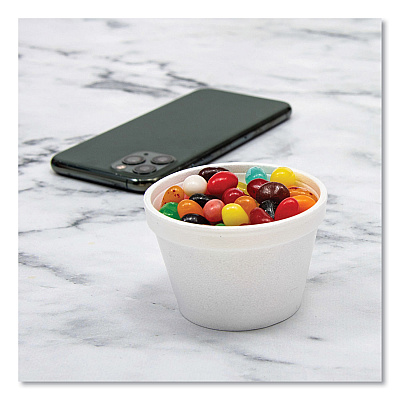 Dart Bowl Containers, 4 oz, White, Foam, 1,000/Carton (DCC4J6)