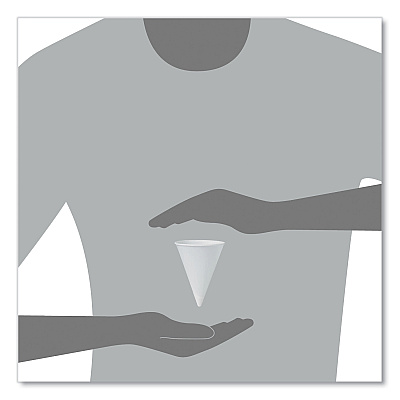 Solo Cone Water Cups, ProPlanet Seal, Cold, Paper, 4 oz, Rolled Rim, White, 200/Bag, 25 Bags/Carton (SCC4R2050)