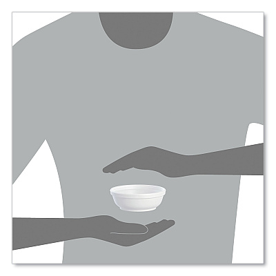 Dart Insulated Foam Bowls, 6 oz, White, 50/Pack, 20 Packs/Carton (DCC6B20)