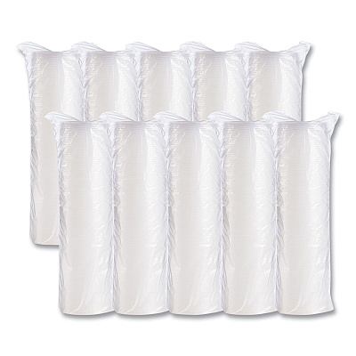 Dart Plastic Cold Cup Lids, Fits 10 oz Cups, Translucent, 100 Pack, 10 Packs/Carton (DCC10SL)