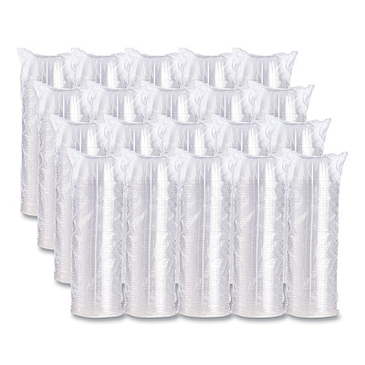 Dart D-T Sundae/Cold Cup Lids, Fits 6, 8, 12 oz Foam Cups, Clear, 50/Pack, 20 Packs/Carton (DCC12HDLC)