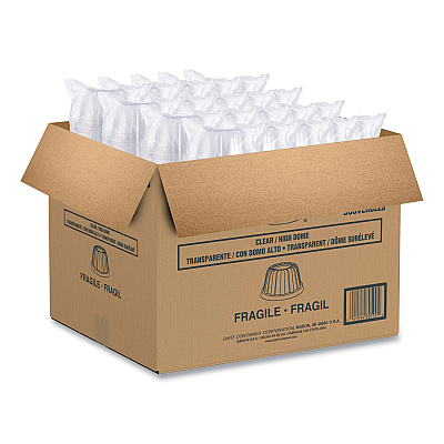 Dart D-T Sundae/Cold Cup Lids, Fits 6, 8, 12 oz Foam Cups, Clear, 50/Pack, 20 Packs/Carton (DCC12HDLC)