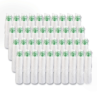 Dart Horizon Hot/Cold Foam Drinking Cups, 12 oz, Green/White, 25/Bag, 40 Bags/Carton (DCC12J16H)
