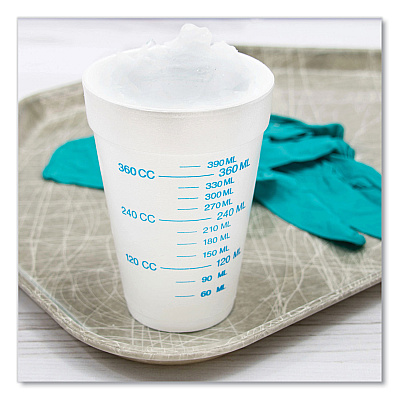 Dart Graduated Foam Medical Cups, 16 oz, White, 25/Pack, 40 Packs/Carton (DCC16J16GRAD)
