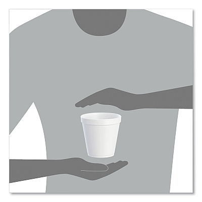 Dart Foam Containers, Squat, 16 oz, White, 25/Bag, 20 Bags/Carton (DCC16MJ20)