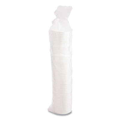 Dart Vented Foam Lids, Fits 6 oz to 32 oz Cups, White, 50 Pack, 10 Packs/Carton (DCC20RL)