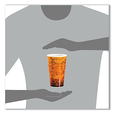 Dart Fusion Escape Foam Hot/Cold Cups, 20 oz, Brown/Black, 500/Carton (DCC20U16ESC)