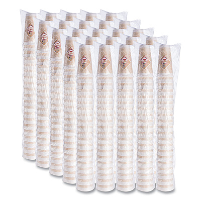 Dart Cafe G Foam Hot/Cold Cups, 20 oz, Brown/Red/White, 20/Pack (DCC20X16GPK)