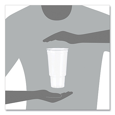 Dart Ultra Clear Pedestal PET Cups, 32 oz, Clear, 25/Bag, 20 Bags/Carton (DCC32AC)