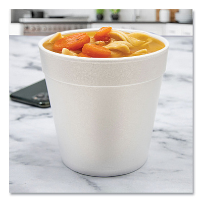 Dart Foam Containers, 32 oz, White, 25/Bag, 20 Bags/Carton (DCC32MJ48)