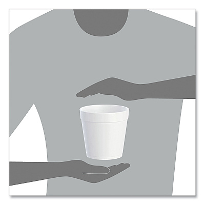 Dart Foam Containers, 32 oz, White, 25/Bag, 20 Bags/Carton (DCC32MJ48)