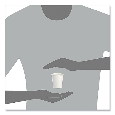 Solo White Paper Water Cups, ProPlanet Seal, 3 oz, 100/Bag, 50 Bags/Carton (SCC44CT)