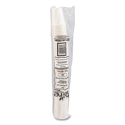 Solo White Paper Water Cups, ProPlanet Seal, 3 oz, 100/Bag, 50 Bags/Carton (SCC44CT)