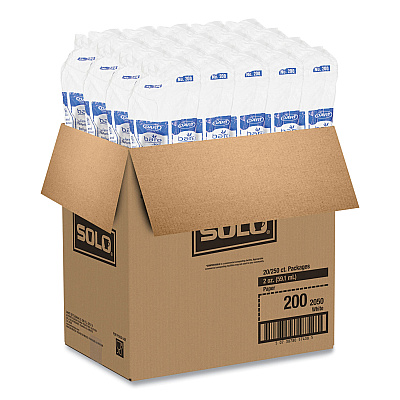 Solo Paper Portion Cups, ProPlanet Seal, 2 oz, White, 250/Bag, 20 Bags/Carton (SCC200)