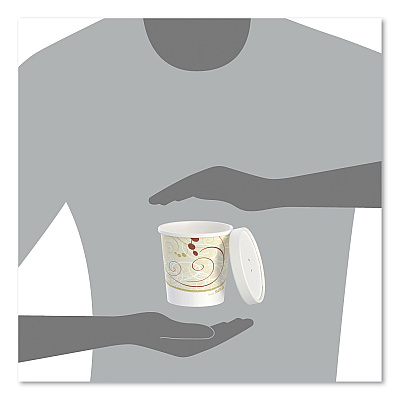 Solo Flexstyle Double Poly Food Combo Packs, 16 oz, Symphony, 25 Combos/Sleeve, 10 Sleeves/Carton (SCCKHB16ASYM)