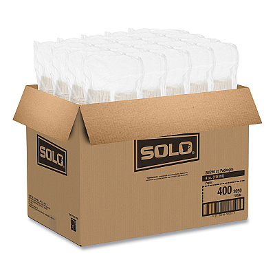 Solo Paper Portion Cups, ProPlanet Seal, 4 oz, White, 250/Bag, 20 Bags/Carton (SCC400)