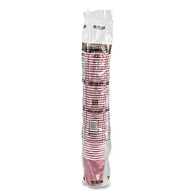 Solo Paper Hot Drink Cups in Bistro Design, 12 oz, Maroon, 50/Pack (SCC412SINPK)