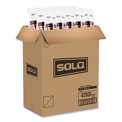 Solo Single-Sided Poly Paper Hot Cups, 20 oz, Bistro Design, 600/Carton (SCC420SI)