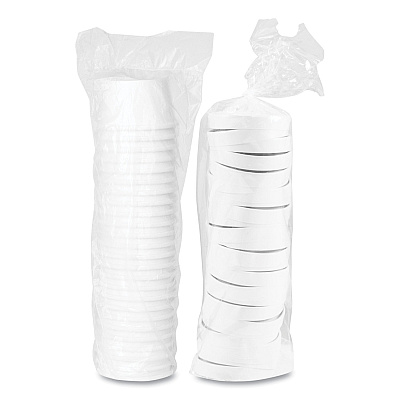 Solo Flexstyle Double Poly Food Combo Packs, 8 oz, White, Paper, 25/Pack, 10 Packs/Carton (SCCKHSB8AWH)