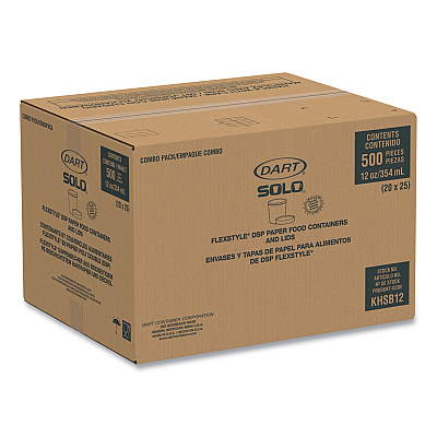 Solo Flexstyle Double Poly Food Combo Packs, 12 oz, Symphony, Paper, 250/Carton (SCCKHSB12ASYM)