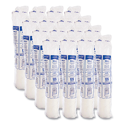 Solo Polystyrene Plastic Flat Straw-Slot Cold Cup Lids, Fits 12 oz to 24 oz Cups, Translucent, 125/Pack, 16 Packs/Carton (SCCL16BL)