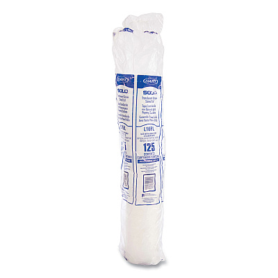 Solo Polystyrene Plastic Flat Straw-Slot Cold Cup Lids, Fits 12 oz to 24 oz Cups, Translucent, 125/Pack, 16 Packs/Carton (SCCL16BL)