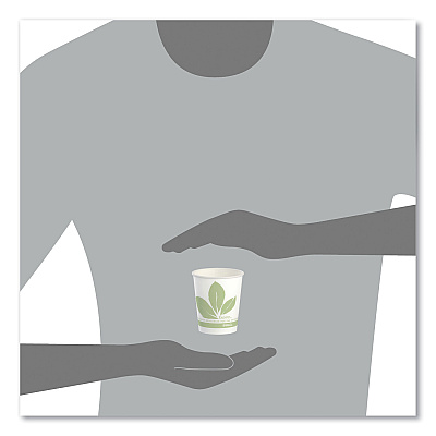 Solo Bare Eco-Forward Paper Cold Cups, ProPlanet Seal, 5 oz, Green/White, 100/Sleeve, 30 Sleeves/Carton (SCCR53BBJD110CT)