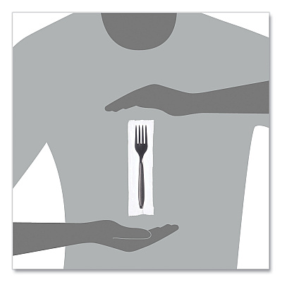 Solo Reliance Mediumweight Cutlery, Fork, Black, 1,000/Carton (SCCRSK10004)