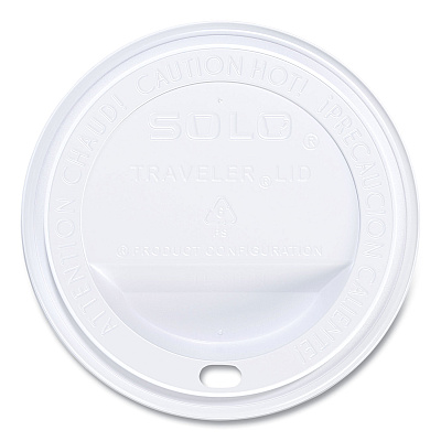Solo Traveler Cappuccino Style Dome Lid, Fits 10 oz Cups, White, 100/Pack, 10 Packs/Carton (SCCTL31R2)