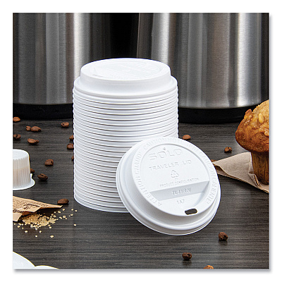 Solo Traveler Cappuccino Style Dome Lid, Fits 10 oz Cups, White, 100/Pack, 10 Packs/Carton (SCCTL31R2)