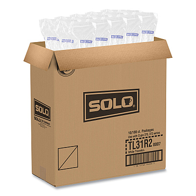 Solo Traveler Cappuccino Style Dome Lid, Fits 10 oz Cups, White, 100/Pack, 10 Packs/Carton (SCCTL31R2)