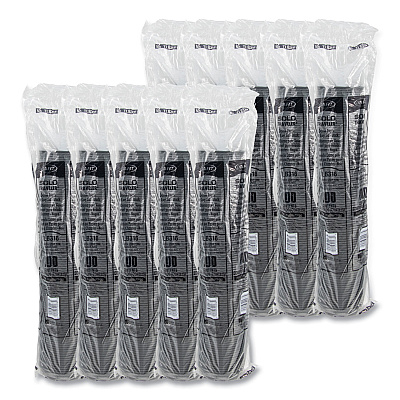 Solo Traveler Cappuccino Style Dome Lid, Fits 10 oz to 24 oz Cups, Black, 100/Sleeve, 10 Sleeves/Carton (SCCTLB316)