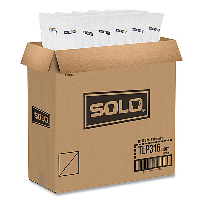 Solo Traveler Cappuccino Style Dome Lid, Polystyrene, Fits 10 oz to 24 oz Hot Cups, White, 100/Pack, 10 Packs/Carton (SCCTLP316)