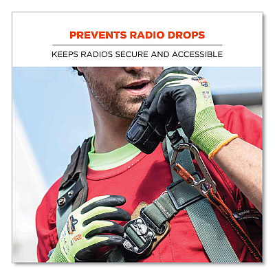ergodyne Squids 3772 Radio Holster Trap, Small, 1 x 2 x 4, Polyester, Black (EGO19772)