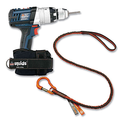 ergodyne Squids 3191 Power Tool Tethering Kit, 10 lb Max Working Capacity, 38" Long, Orange/Gray (EGO19661)