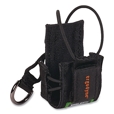 ergodyne Squids 3772 Radio Holster Trap, Large, 1.5 x 2 x 5, Polyester, Black (EGO19773)
