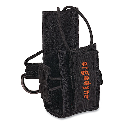ergodyne Squids 3772 Radio Holster Trap, Small, 1 x 2 x 4, Polyester, Black (EGO19772)