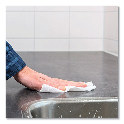 Everwipe Disinfectant Wipes, 1-Ply, 8 x 6, Lemon, White, 800/Dispenser Bucket, 2 Buckets/Carton (TRK192806)